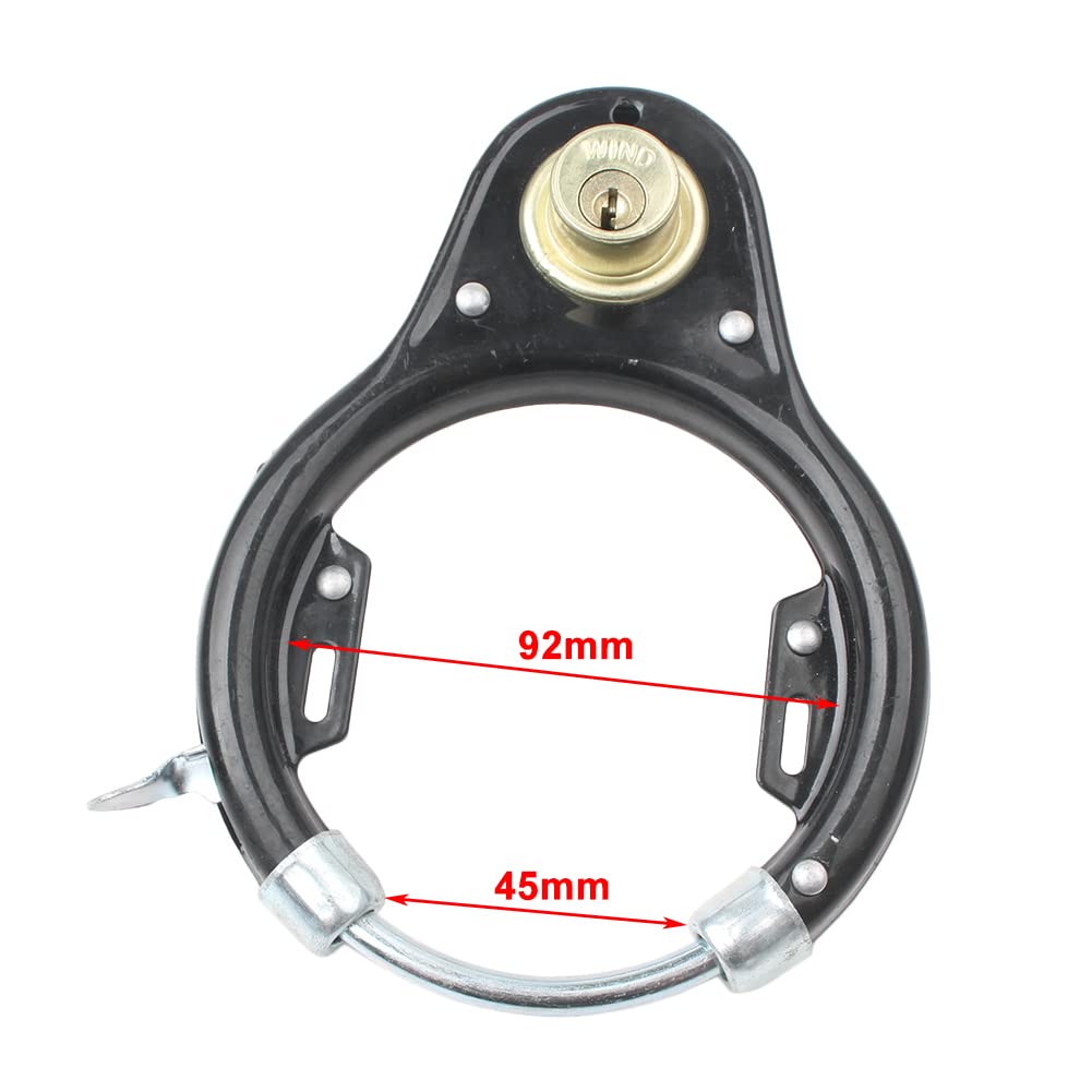 GZYF U-lock Vintage Bicycle U-Lock Wheel Lock Set Iron Anti-theft with 2 keys, 1PC