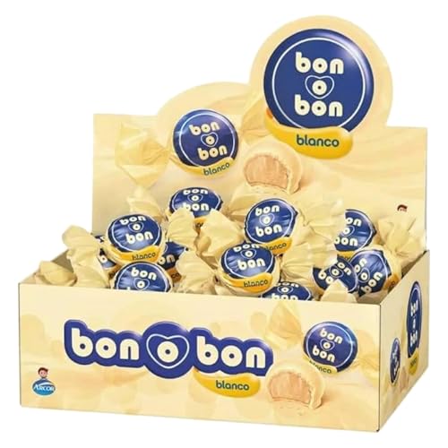 Bon o Bon White Chocolate Bon Bons, Decadent White Chocolate Truffles with a Creamy Peanut & Wafer Filling, 15g x 30 Bonbons