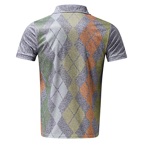 Maglietta da uomo XXL con bottoni, Henley, a