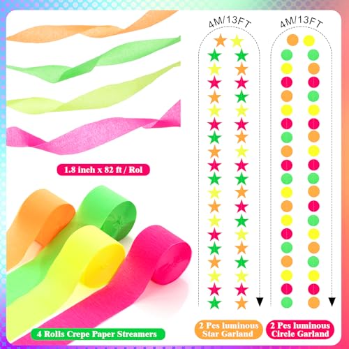 Taobary Neon Party Decorations 600 Sheet Paper Chain for Birthday by TaoBary - Used condition - Image 5