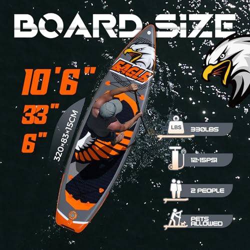 Miniatura 2 de Funwater Stand Up Paddle Board Sup Board - Tabla De Surf Hinchable Para Adultos Con Accesorios De Calidad, Remo 2 En 1, Asiento De Kayak