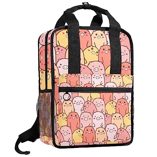 Sac à dos pour garçons motif cochons avec bretelles réglables format 35.5 cm