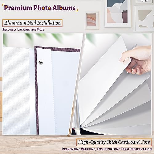 Image of Artfeel Photo Album Self Adhesive Scrapbook,Large Photo Book for 4x6,5x7,8x10 Pictures,DIY Album for Baby Wedding Family Travel Birthday,with Metallic Pen and Scraper