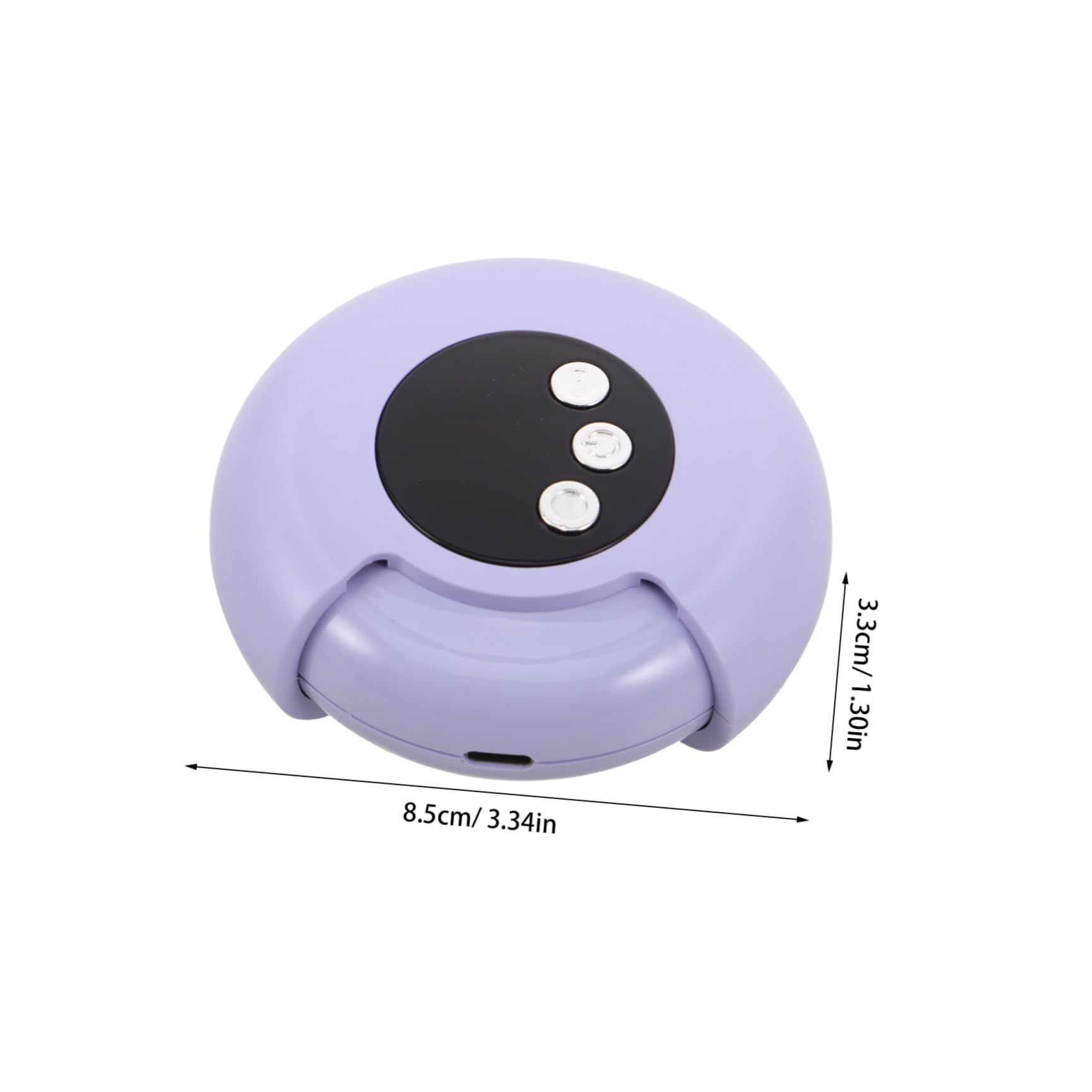 Toyvian Lima de Uñas para Bebés Recargable, Amoladora Eléctrica Portátil para Manicura Infantil, Diseño Disco Volador Púrpura, Cuidado Seguro y Silencioso para Recién Nacidos en Viajes