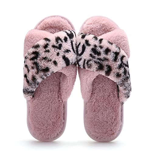 M MCIRCO® Womens Fuzzy Cross Band House Slippers Soft Plush Furry Fur Cozy Memory Foam Winter Warm Comfy Slipper Indoor Outdoor Slippers for Women and Girls (PNK, 7) (B0CW3DLBYM) Amazon Price History, Amazon Price Tracker