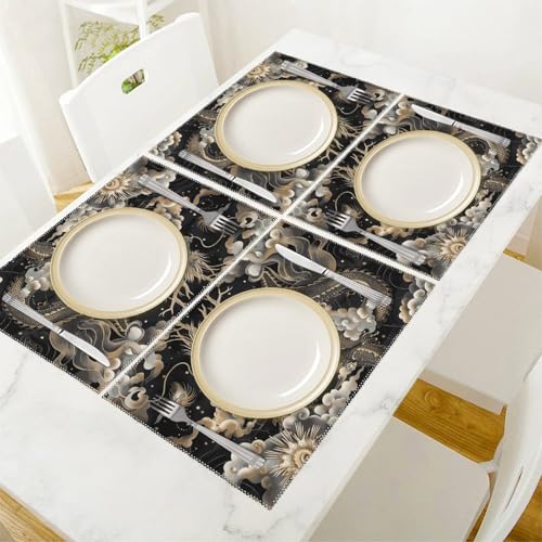Sets de table dragon chinois anti-tache et imperméables pour protéger votre table