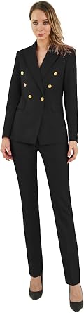 Dowbins Slim Fit 2 Piece Pants Set for Women Pant Suits for Women Dressy Wedding Guest Casual Work Outfits for Women