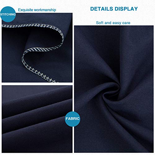 FLXXIE Microfiber Pillow Cases Standard Size, Soft Pillowcases with Envelope Closure, Wrinkle, Stain Resistant Pillow Covers, 20x26, Navy