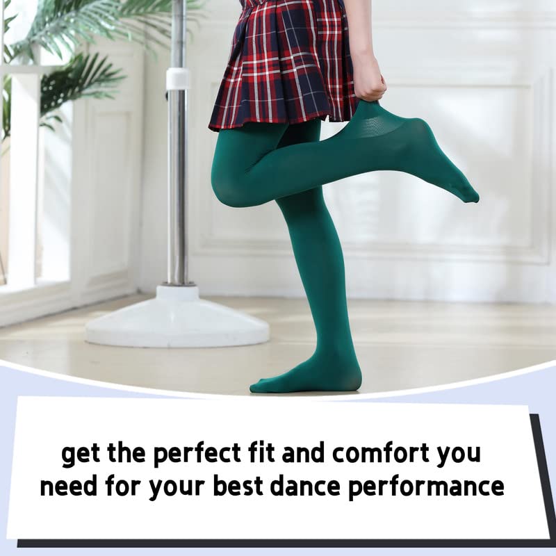 Girls Green Tights Toddler Dance Footed Kids Ballet