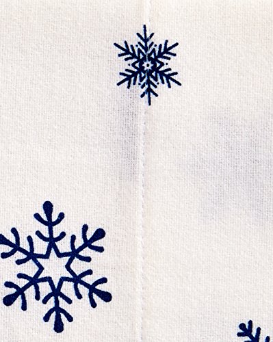 Amazon Brand – Pinzon Cotton Flannel Bed Sheet Set - Queen, Falling Snowflake Blue #TOP4