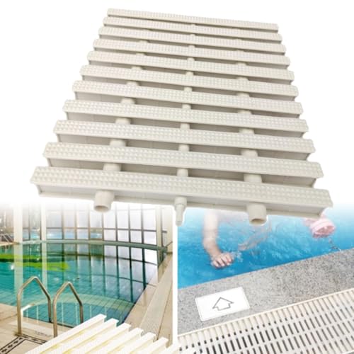 Grille de vidange pour piscine avec couvercle de caniveau extérieur robuste