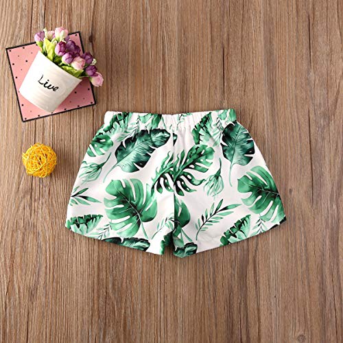 Image of BULINGNA Toddler Baby Boys Swim Shorts Coconut Tree and Leaves Print Swimming Trunk Kids Boy Waves Swimwear