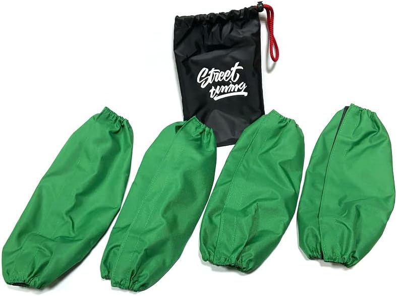 Dust covers for coilovers, shock absorbers, water-repellent 4 pcs, green