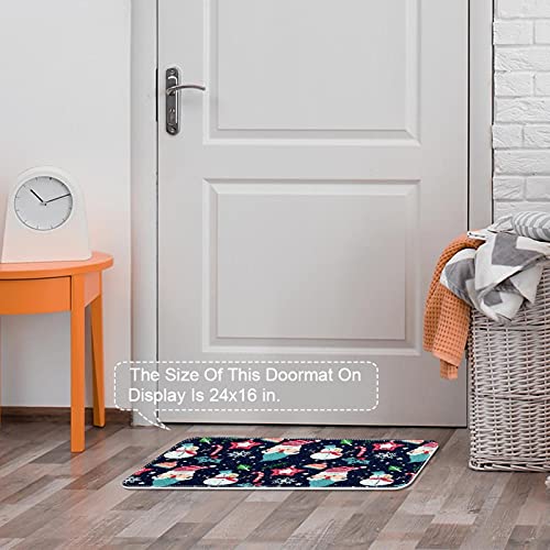 Tapis de porte lavable en machine style flocon de neige de Noël