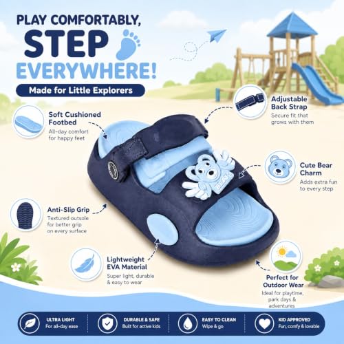 Image of Tiny Tiger Flip Flop Sandal for Baby Boy and Baby Girl, Indoor and Outdoor Clogs for Kids with Strap