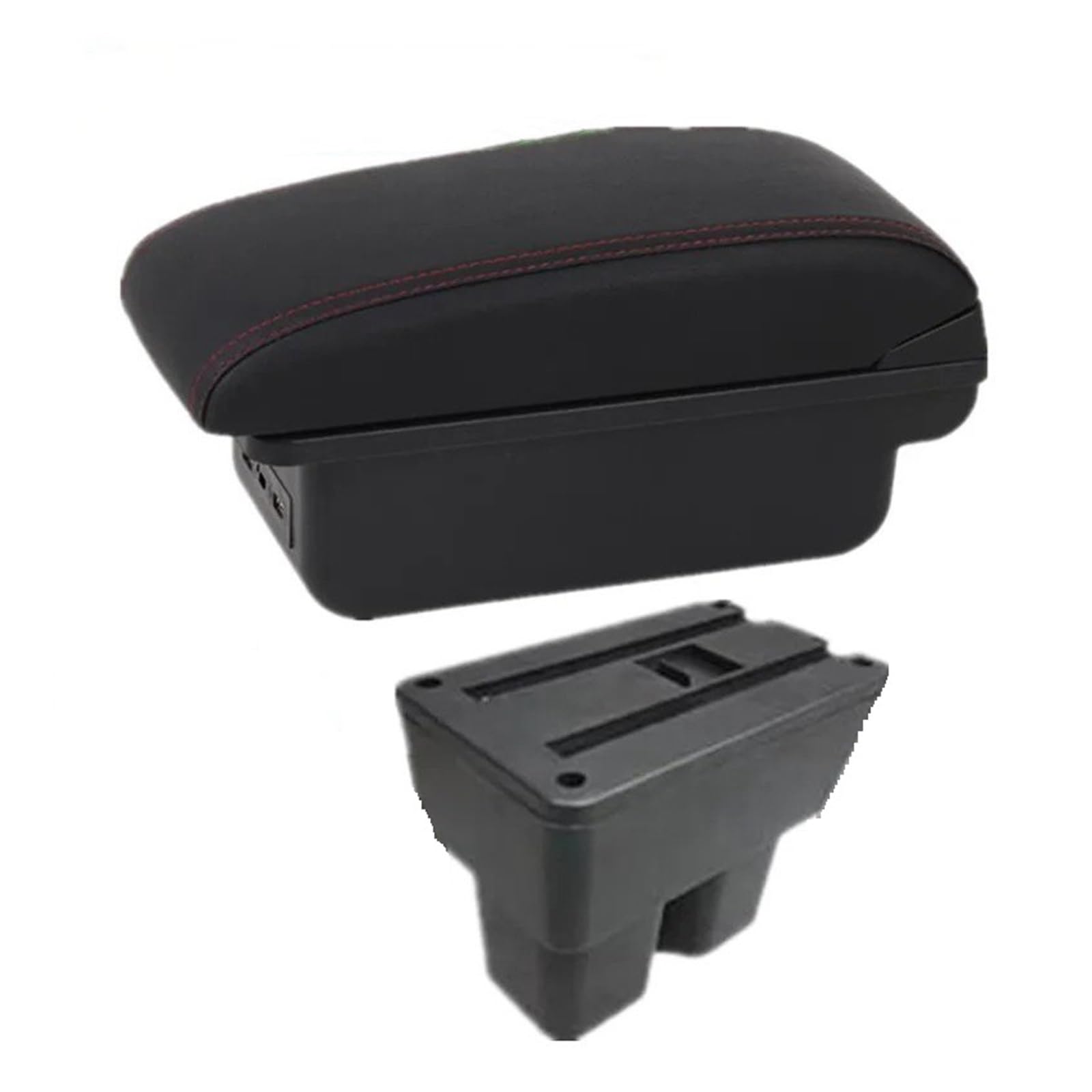 Umdjju B1 Red Line 3Usb For Suzuki For Jimny For Jb74 2019-2025 Armrest Box Car Storage Interior Dedicated Retrofit Accessories Car Centre Console Armrest Box(B1 Red Line 3Usb)