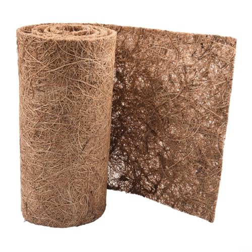 Yuanpgky Alfombrilla de palma de coco para macetas y terrarios de reptiles, forro de suelo de fibra de coco natural para cestas colgantes, jarrones, 20 x 100 cm y 25 x 100 cm, hojas cortables (20 x