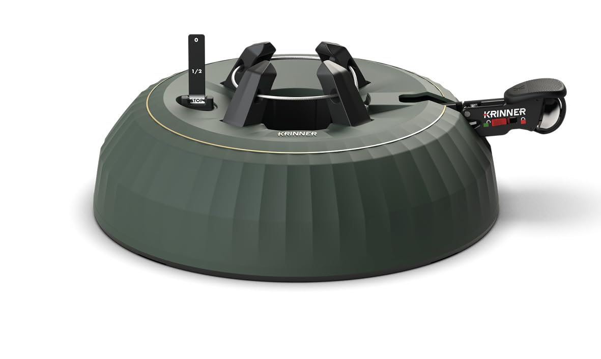 KRINNER® X-Series Deluxe Christbaumständer X-320 Deluxe Weihnachtsbaumständer NEU inkl. Fußpedal mit Sicherungsglocke und 4,5 Liter Wassertank für Baumhöhe bis 3,2m Made IN Germany 94345