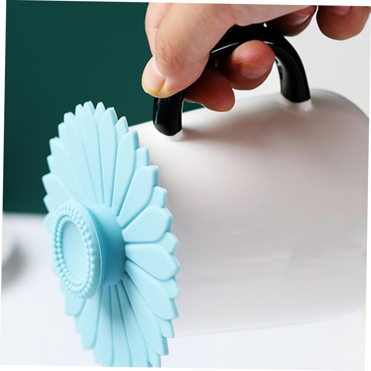 Hemobllo Set Di 12 Coperchi in Silicone a Forma Di Girasole Per Tazze Da Caffè Resistenti Al Calore Facili Da Pulire Copertura Per Tazze in Vetro e Adatti Per Bevande Calde e Fredde