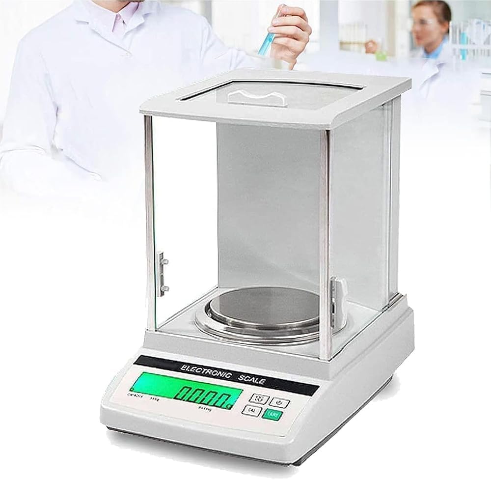 Balanza analítica de precisión, báscula Digital electrónica con Pantalla LCD, calibración automática y conversión de 7 Unidades para joyería e Industria.