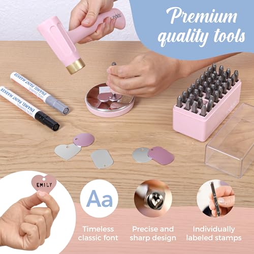 image for iodido Metal Jewelry Stamping Kit – 83pcs Letter Punch Set with 3mm 