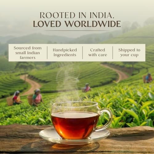 Image of Ginger Masala Chai Black Tea Loose Leaf 100gm /3.5oz, Makes Upto 50 Servings | Pure & Natural Ingredients, Aromatic Blend, Antioxidant Rich, Refreshing Taste, Easy Brew, Ideal for Anytime of the Day