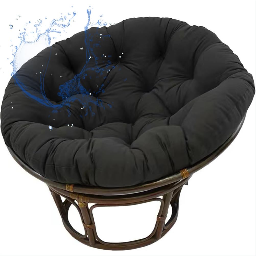 Aocase Versatile Waterproof Thick Papasan Chair Replacement Cushion Egg Chair Pad, Washable Round Hanging Basket Seat Cushion Replacement for Garden, Patio, Living Room Home,NO10,100×100cm