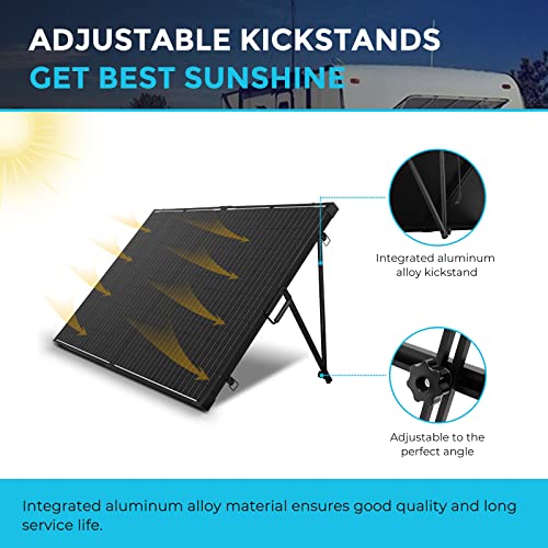 Renogy RNG-KIT-STCS200D-VOY20 200 Watt 12 Volt Portable Solar Panel With Waterproof 20A Charger Controller, Foldable 100W Solar Panel Suitcase thumb #5