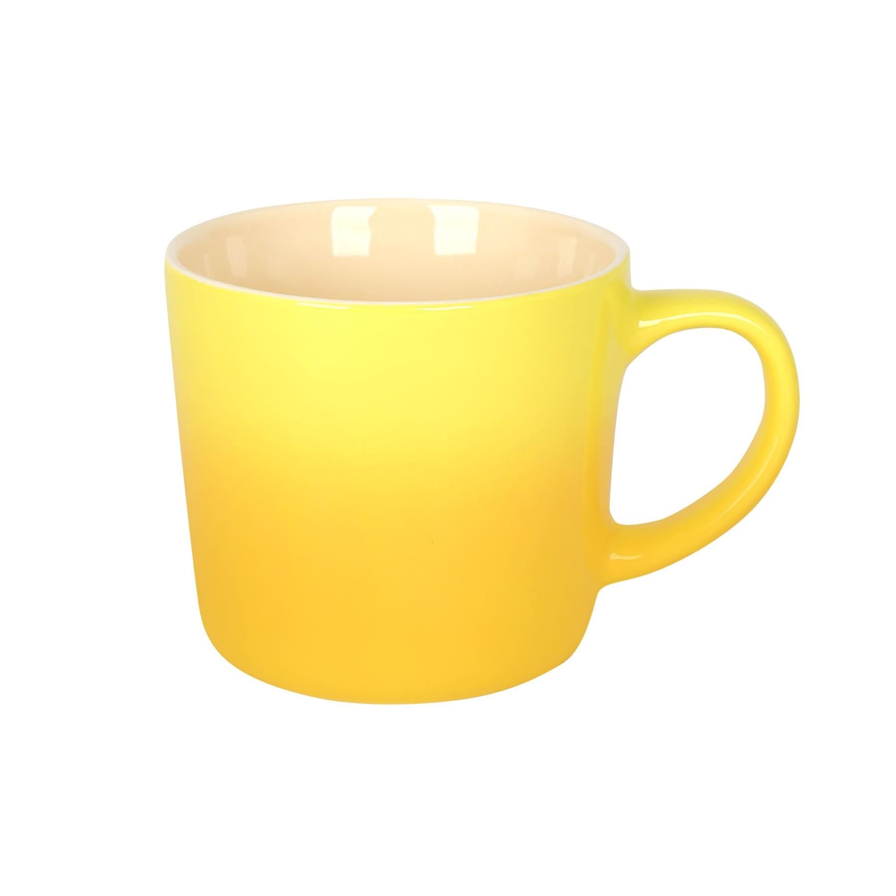 Argon Tableware Yellow Ombre Coffee Mug 330ml - New Bone China Tea Mug, Vegan Friendly Ceramic Cup, Glazed Stoneware Style Drinkware, Microwave Dishwasher Safe โ image 1