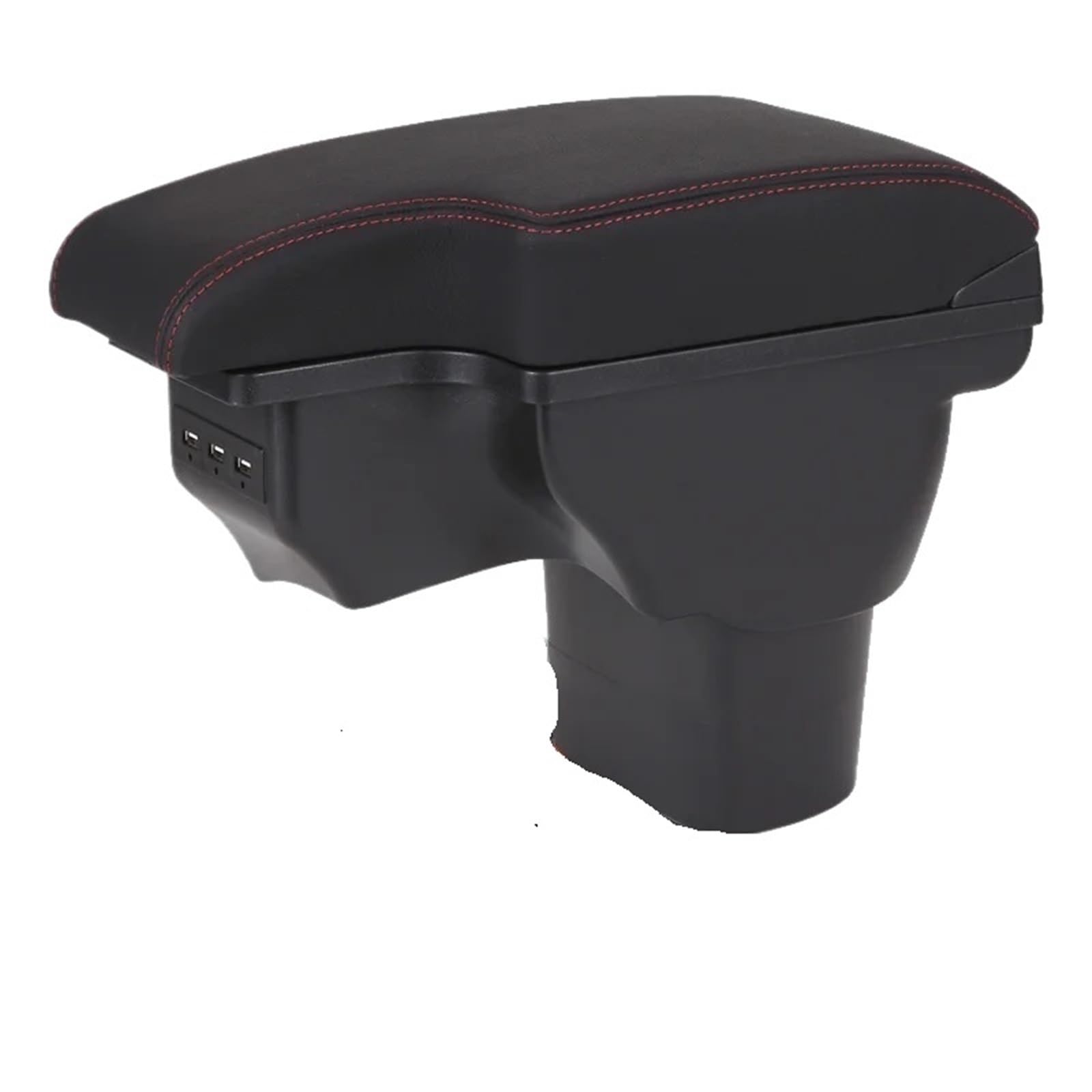 XINQQDC Console Armrest Armrest Box Fit For Infiniti ESQ Car Armrest 2010-2019 Accessories Interior Storage Box Retrofit Parts USB Car Armrest Organizer(B1 Black red Corium)