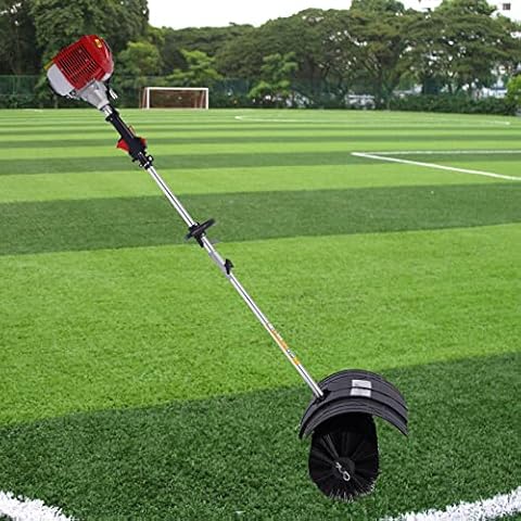 52CC 2-Stroke Petrol Powered Broom, 1700W 2.3HP Hand Held Gas Power Sweeper, Cordless Debris Sweeper, Handheld Power Sweeper for Cleaning Lawn Walkways Boulevards Driveways Cover
