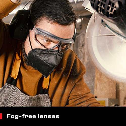 Nocry Lightweight Safety Goggles With Clear Wrap Around Lenses, Vanguard Plus Anti Fog And Anti Scratch Coating, And An Adjustable Headband; Ansi Z87.1 Certified And Osha Compliant #TOP3