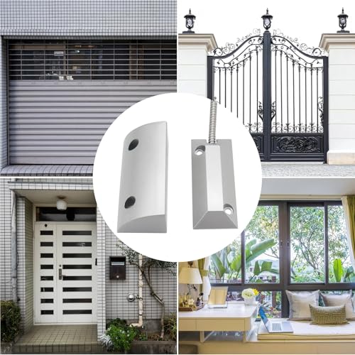 FOCMKEAS Interruptor magnético de palheta com fio, suporte de superfície normalmente fechado, sensor