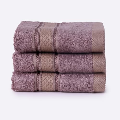 Image of Bamboo Soul Bamboo Face Towel | Ultra Absorbent & Super Soft | 30 x 30 cm - 550 GSM | Pack of 3 (Dark Beige)