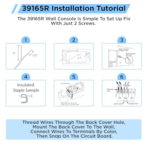 Image of 39165R Garage Door Openers Wall Console, Compatible with Genie Series II Wall Button, Sure Lock + Light Control Wall Mount Wired Keypad Replace for GBWCSL2-BX 37351R, 34026A-R1, GPWC-BX (1 Pack)