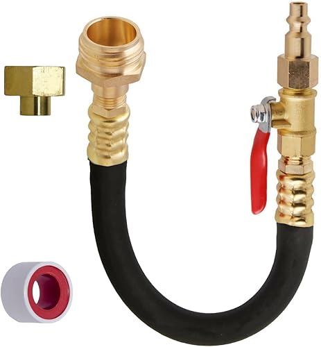 Miniatura 5 de NUHUi Kit de preparación para el invierno para autocaravana, manguera de aire, accesorios de conexión rápida, adaptador de soplado, regulador de