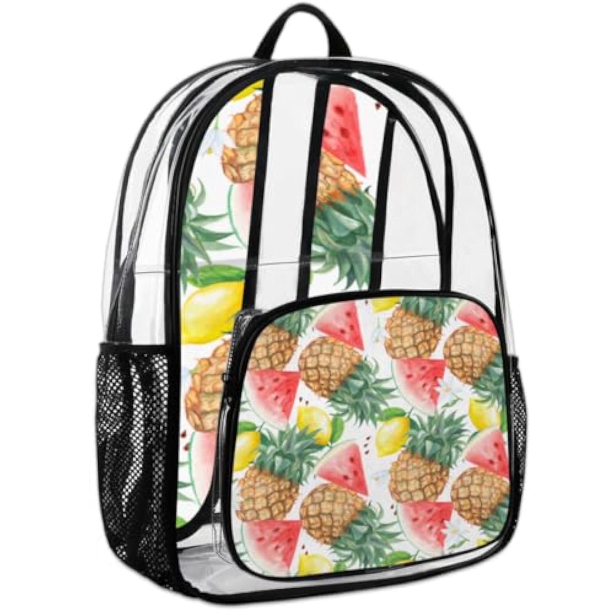 Pineapple Watermelon Clear Backpack with Laptop Compartment