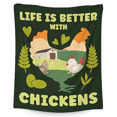 PoshWrap Chicken Blanket Gifts for Girls - Warm Cozy Chicken Blankets - 40