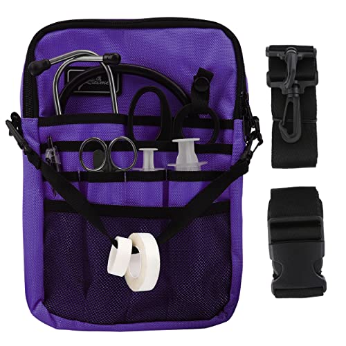 Kit Practical Waist Bag for Nurses,Fanny Pack for Work Nurse Fanny Pack,Nurse Utility Belt Organizer Bag (Purple)