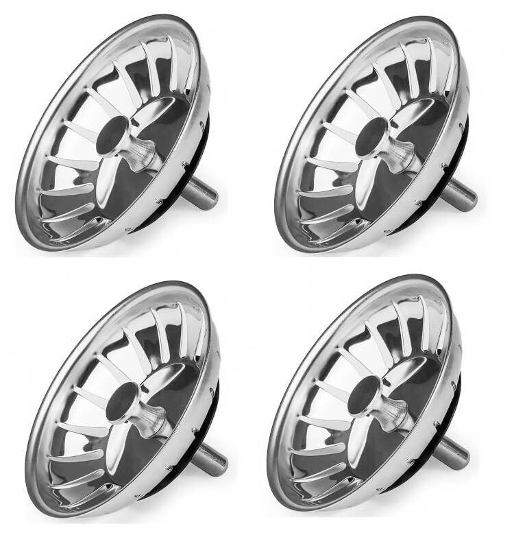 Colador para fregadero de cocina 4 piezas acero inoxidable 82mm