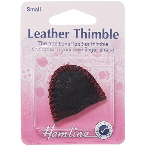 Hemline Small Leather Thimble for Sewing Cover