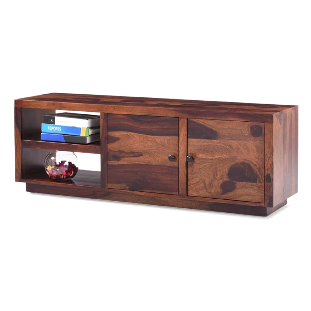 Royaloak Archer Wooden LCD Stand | Sheesham Wood Stand | Durable & Long Lasting | Ample Storage | Emperor Collection | Modern Design | Strong Wooden Stand | Wooden LCD Stand for Living Room-image-16