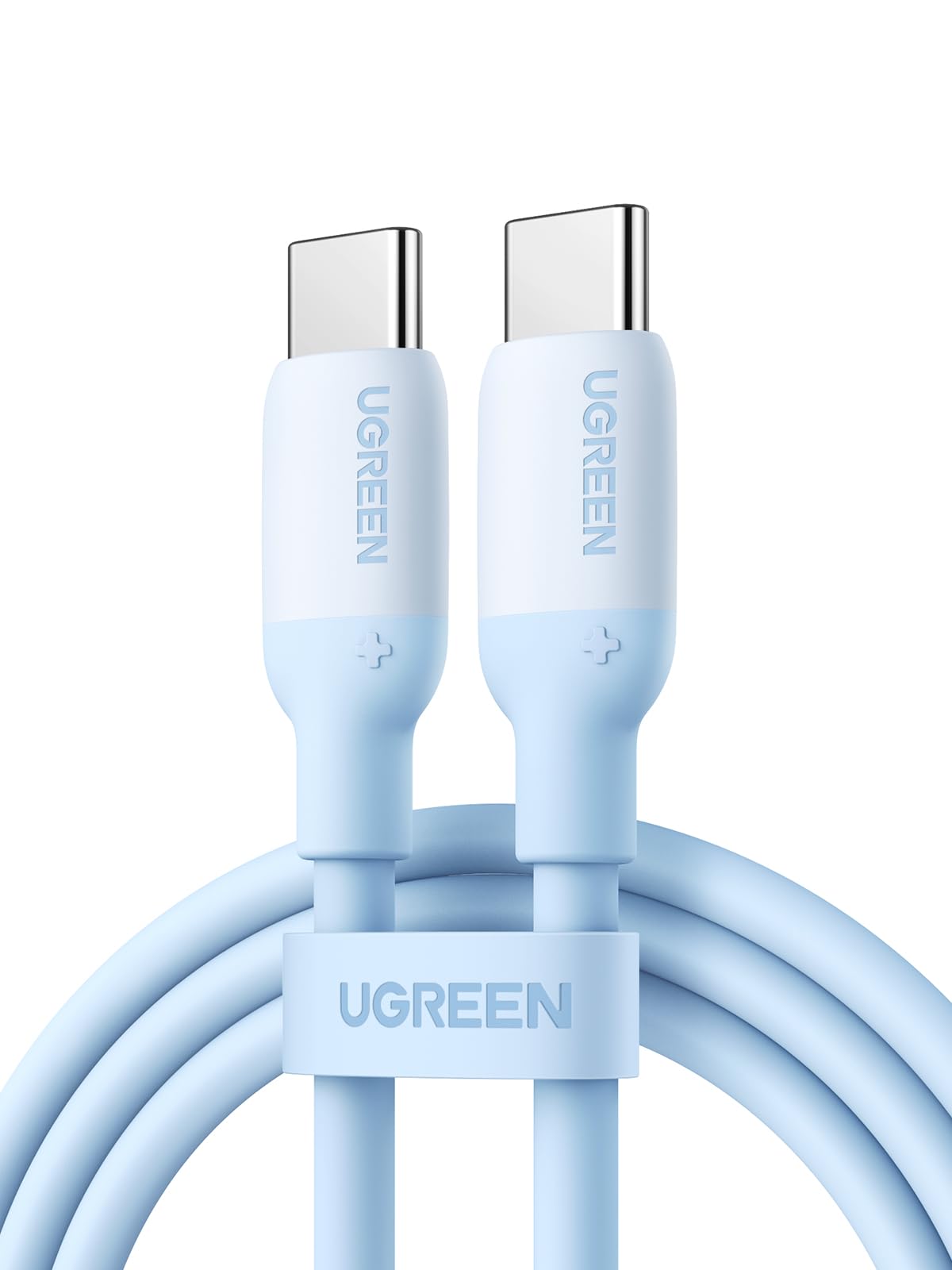 UGREEN Cavo USB C 60W PD 3.0 Silicone, Cavo Type C Ricarica Rapida 20V/3A Compatibile con iPhone 16/15 Plus Pro Max, Galaxy S24 S23 S22 S21, Pixel 9 8 7 6, MacBook, iPad Pro. Blu 0,5M
