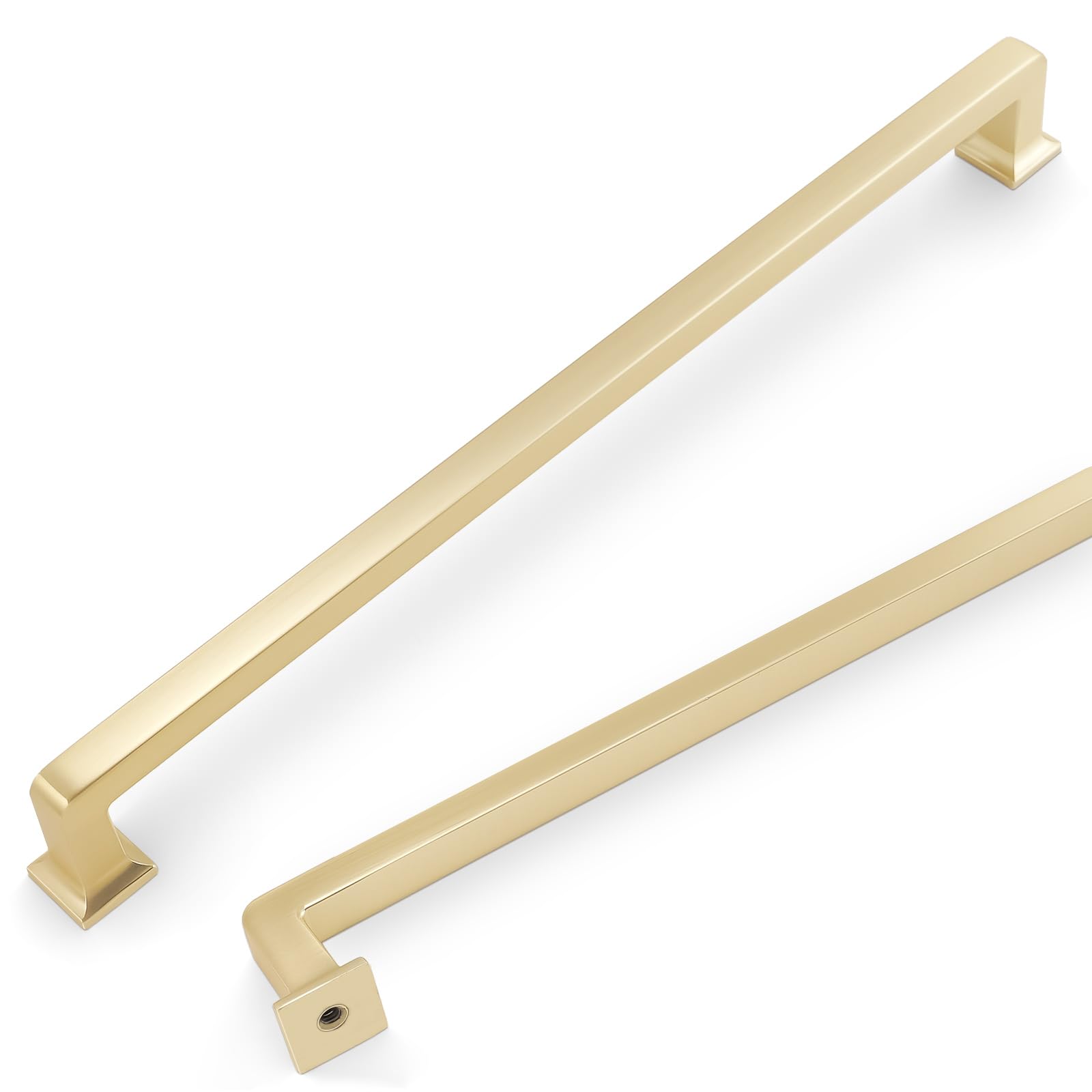 COTYKILEY 6 Pack 10 Inch(256mm) Brushed Brass Cabinet Handles Gold Kitchen Cabinet Pulls Cabinet Door Handles Kitchen Cabinet Hardware Cupboard