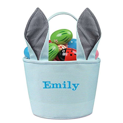 Jocidea Easter Bunny Baskets Personalized Easter Baskets for Kids - Blue