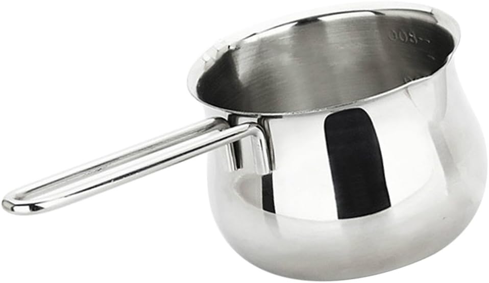 homozy Stainless Steel Milk Saucepan Pot Tea with Pour