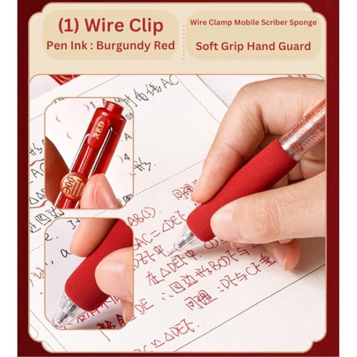 Image of COOFANDY 6 Pcs Red Ink Pen Set | Fine Point Smooth Writing Pens for Teacher Correction, Student Note Taking, Office Documentation, School, College, Journaling, Exam Checking & Stationery Essentials
