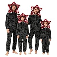 Pyjama D-Demogorgons 3D Unisexe à Manches Longues en Polaire à Capuche pour Adultes et Enfants