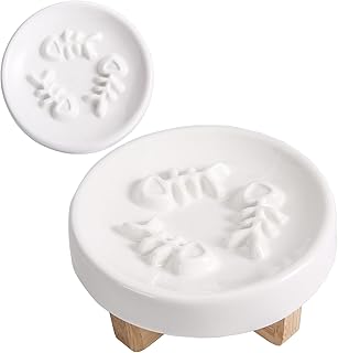 ONCHSH Raised Cat Dog Slow Feeder Bowl with Stand, Ceramic Fun Slow Feeder Cat Bowl,Pet Puzzle Feeder Bowl for Cat Kitten Puppy,Ant Proof Cat Bowl for Healthy Eating (3''H,5.9" W)