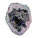 Top Plaza Natural Rock Crystal Quartz Titanium Coated Reiki Healing Crystal Geode Druzy Mineral Specimen Decoration(Rainbow Color)